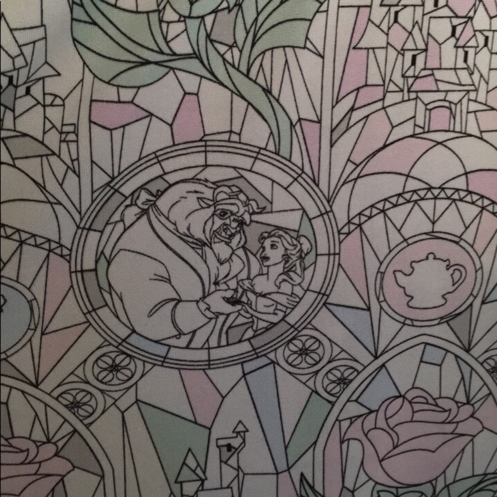Pastel stained glass beauty and the beast dress